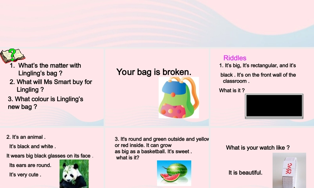 五年级英语下册 Module 5 unit 1 your bag is broken课件3 外研版（一起）-外研版小学五年级下册英语课件