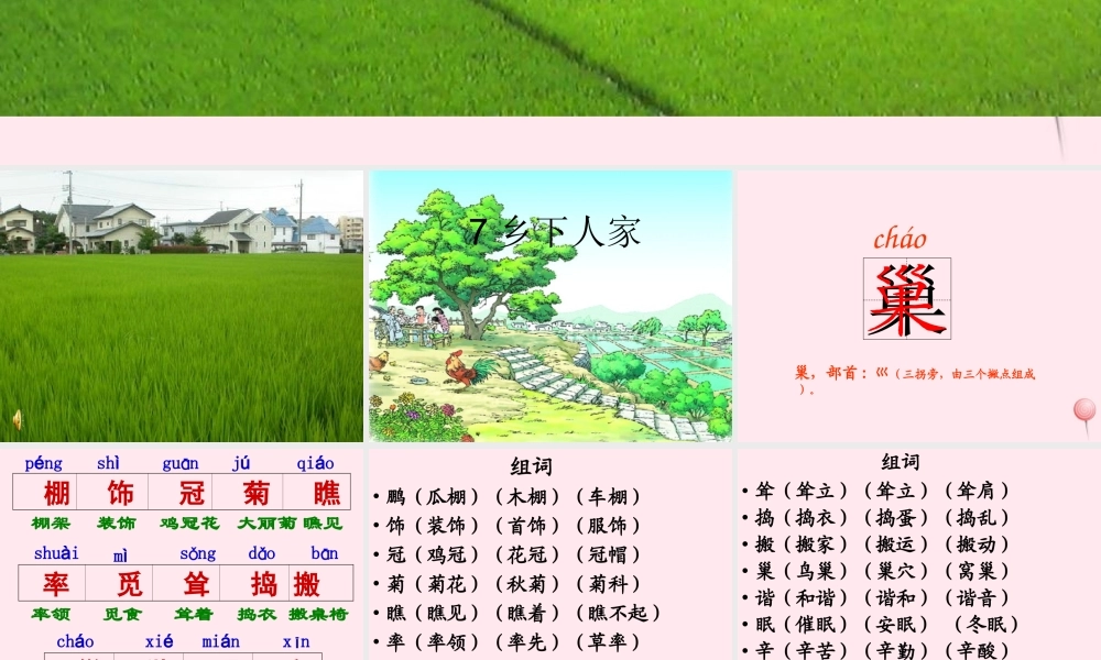 五年级语文上册 第二单元 7《乡下人家》课件2 北京版-北京版小学五年级上册语文课件