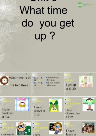 五年级英语上册 Unit 8(3)课件 湘少版