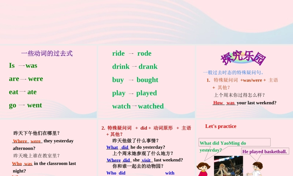 五年级英语下册 Module 6 Unit 2 It was amazing（一般过去时）课件 外研版（一起）-外研版小学五年级下册英语课件