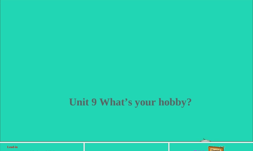 五年级英语上册 Unit 9  What's your hobby课件+素材 湘少版