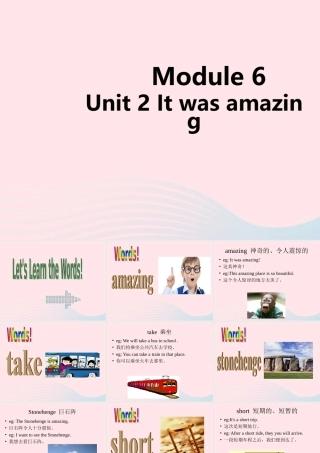 五年级英语下册 Module 6 Unit 2 It was amazing课件1 外研版（一起）-外研版小学五年级下册英语课件