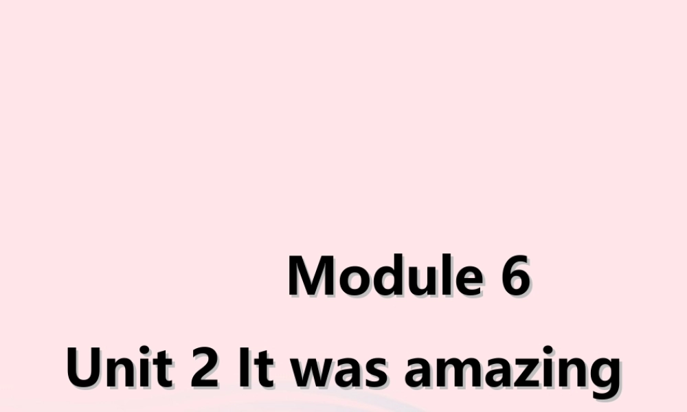 五年级英语下册 Module 6 Unit 2 It was amazing课件2 外研版（一起）-外研版小学五年级下册英语课件