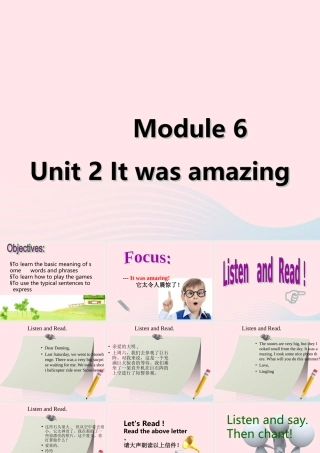 五年级英语下册 Module 6 Unit 2 It was amazing课件2 外研版（一起）-外研版小学五年级下册英语课件