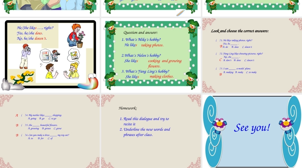 五年级英语上册 Unit 9(3)课件 湘少版