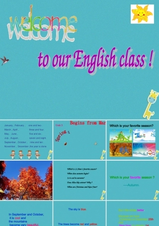 五年级英语下册 unit 3 spring begins from march partb课件1 陕旅版-陕旅版小学五年级下册英语课件