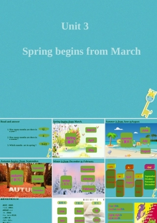 五年级英语下册 unit 3 spring begins from march partb课件2 陕旅版-陕旅版小学五年级下册英语课件