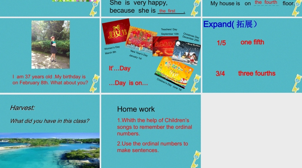 五年级英语下册 Unit 3 Spring begins from March 第二课时《序数词》课件 陕旅版-陕旅版小学五年级下册英语课件