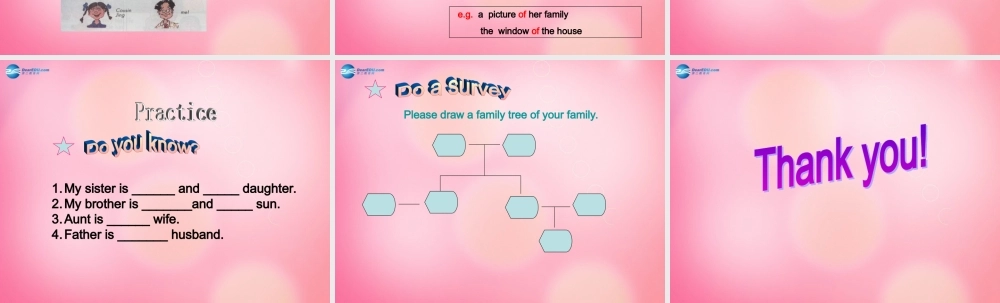 五年级英语上册 Unit1 lesson 2 Aunts, Uncles and Cousins课件 冀教版（三起）-冀教版小学五年级上册英语课件