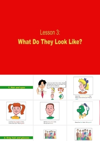 五年级英语上册 Unit1 Lesson 3 What Do They Look Like课件 冀教版（三起）-冀教版小学五年级上册英语课件