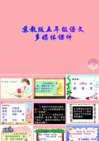 五年级语文上册 第11课 读书莫放“拦路虎”课件 苏教版-苏教版小学五年级上册语文课件