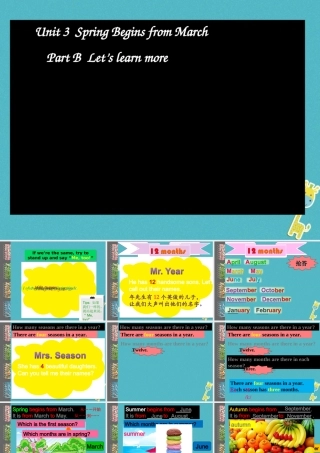 五年级英语下册 unit 3 spring begins from march课件1 陕旅版-陕旅版小学五年级下册英语课件
