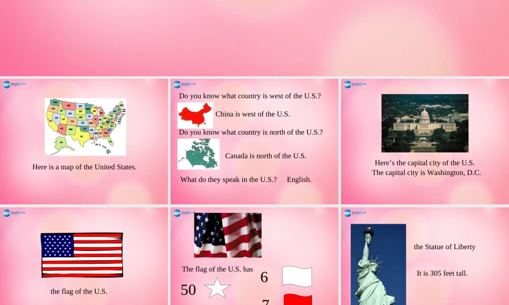 五年级英语上册 Unit2 Lesson12 The U.S课件 冀教版（三起）-冀教版小学五年级上册英语课件