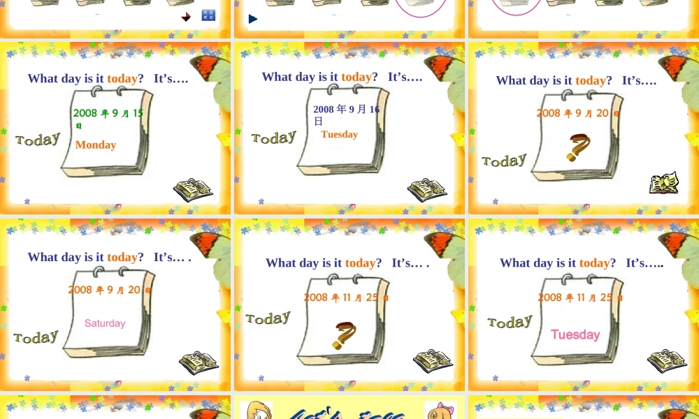 五年级英语上册 Unit2 My Days of the Week PartA let’s talk 课件  人教PEP