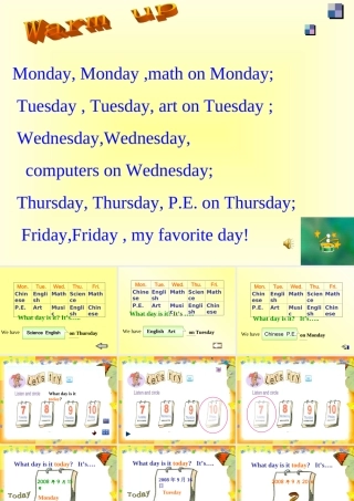 五年级英语上册 Unit2 My Days of the Week PartA let’s talk 课件  人教PEP