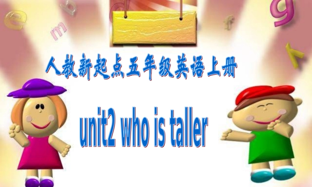 五年级英语上册 Unit2(2)课件 人教新起点