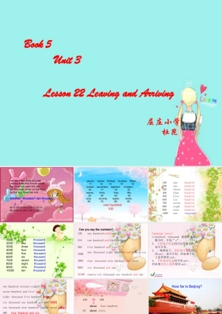 五年级英语上册 Unit3 Lesson22(4) how far is beijing课件 冀教版