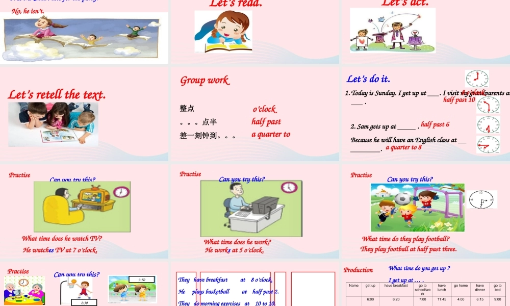 五年级英语下册 Module 7 unit 2 i'll be home at 7 o'clock课件 外研版（一起）-外研版小学五年级下册英语课件