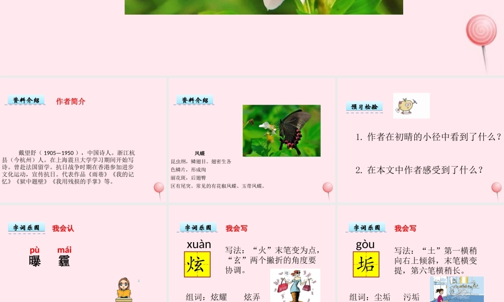 五年级语文上册 第一单元 1《在天晴了的时候》优佳课件 冀教版-冀教版小学五年级上册语文课件