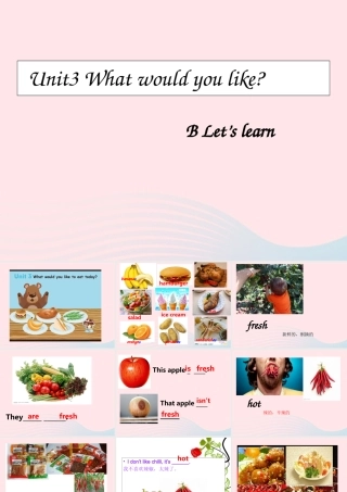 五年级英语上册 Unit3 What would you like Part B Lets learn课件1 人教PEP-人教PEP小学五年级上册英语课件