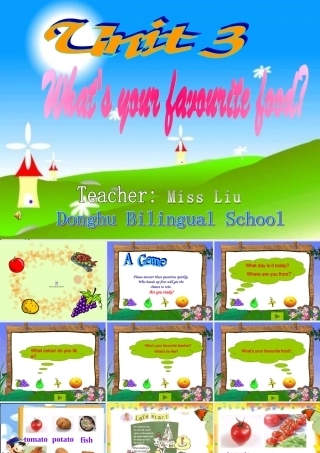 五年级英语上册 Unit3 What’s your favourite food_ PartA 课件  人教PEP