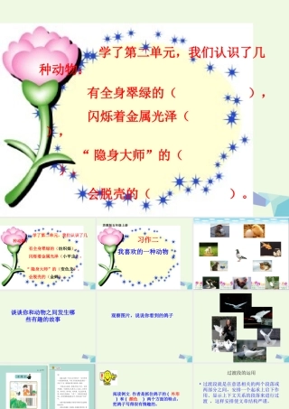 五年级语文上册 习作二 我喜欢的一种动物作文课件1 苏教版-苏教版小学五年级上册语文课件