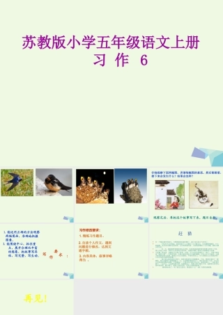 五年级语文上册 习作六 看图想象写故事作文课件2 苏教版-苏教版小学五年级上册语文课件