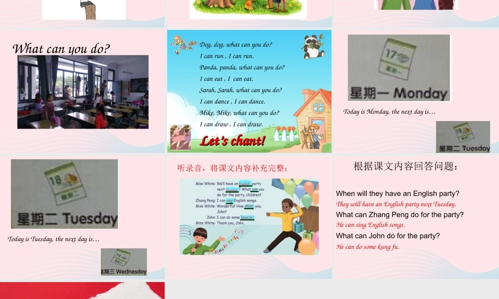 五年级英语上册 Unit4 What can you do第二课时课件 人教PEP-人教PEP小学五年级上册英语课件