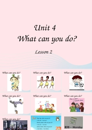 五年级英语上册 Unit4 What can you do第二课时课件 人教PEP-人教PEP小学五年级上册英语课件
