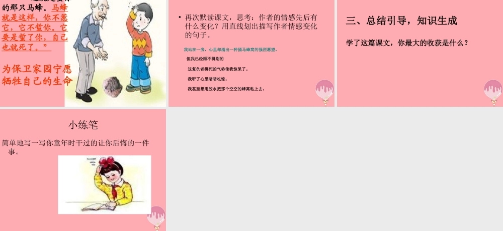 五年级语文上册 第二单元 捅马蜂窝课件3 西师大版-西师大版小学五年级上册语文课件