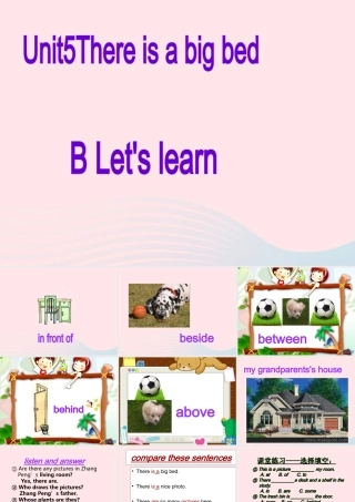 五年级英语上册 Unit5 There is a big bed Part B课件 人教PEP-人教PEP小学五年级上册英语课件