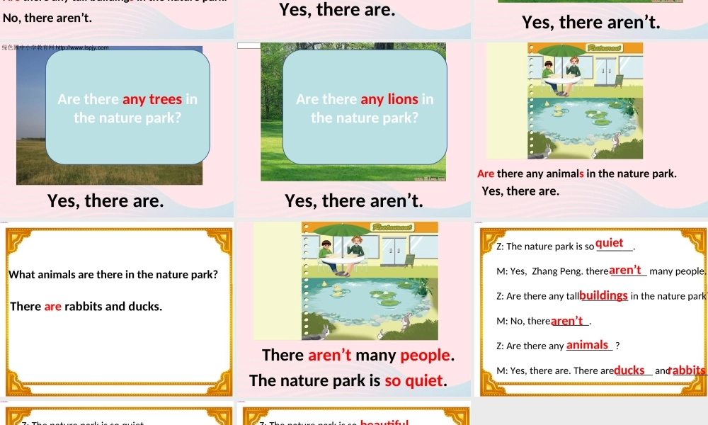 五年级英语上册 Unit6 In a nature park Part B lets talk课件 人教PEP-人教PEP小学五年级上册英语课件