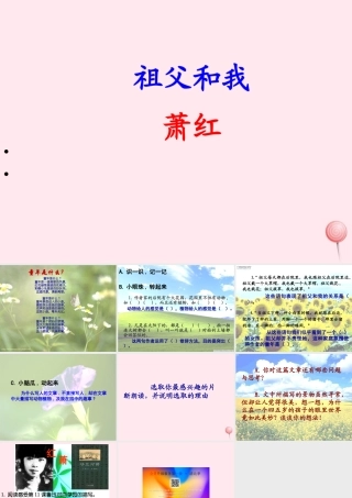 五年级语文上册 第三单元 13《祖父 后园 我》课件 冀教版-冀教版小学五年级上册语文课件