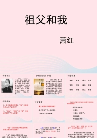 五年级语文上册 第三单元 13《祖父 后园 我》培优课件 冀教版-冀教版小学五年级上册语文课件