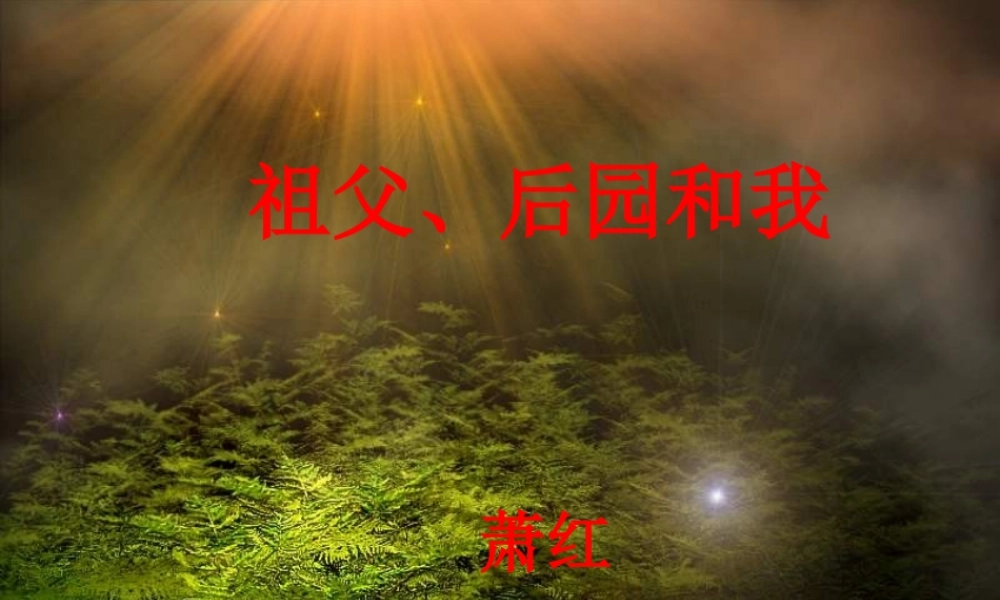 五年级语文上册 第三单元 13《祖父 后园 我》推荐课件 冀教版-冀教版小学五年级上册语文课件