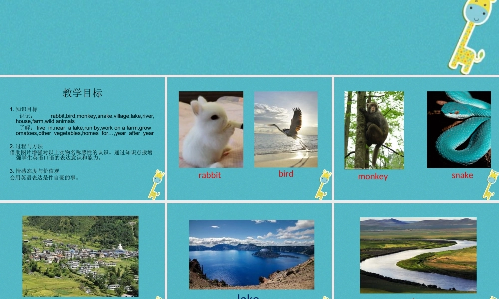 五年级英语下册 unit 4 he lives in a village pb课件 陕旅版-陕旅版小学五年级下册英语课件