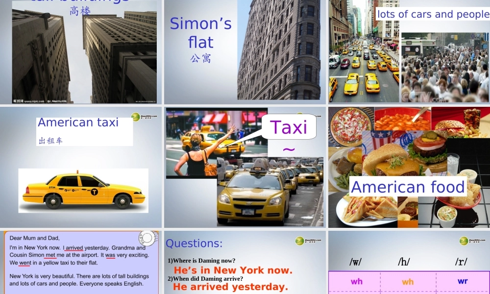 五年级英语下册 Module 10 Unit 2 I'm in New York now课件（1） 外研版（三起）