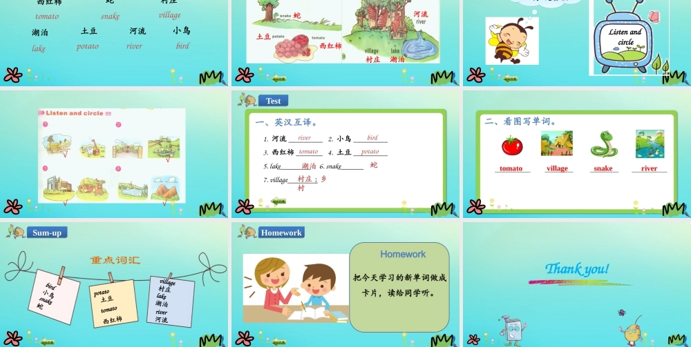 五年级英语下册 Unit 4 He Lives in a Village（第1课时）课件 陕旅版（三起）-陕旅版小学五年级下册英语课件