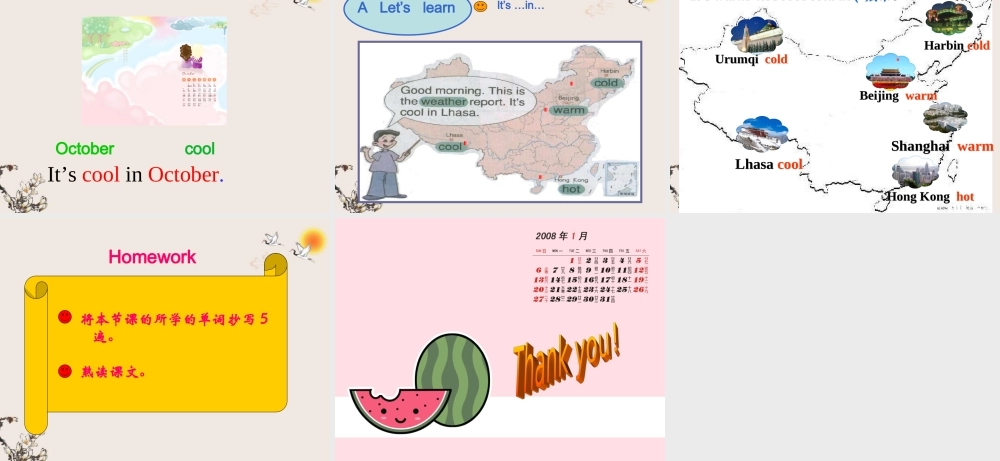 五年级英语上册 Unit7(2)课件 闽教版