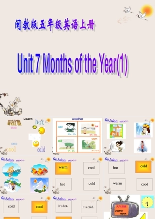 五年级英语上册 Unit7(2)课件 闽教版