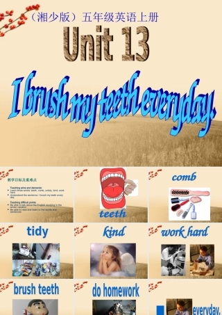 五年级英语上册 unit13课件 湘少版
