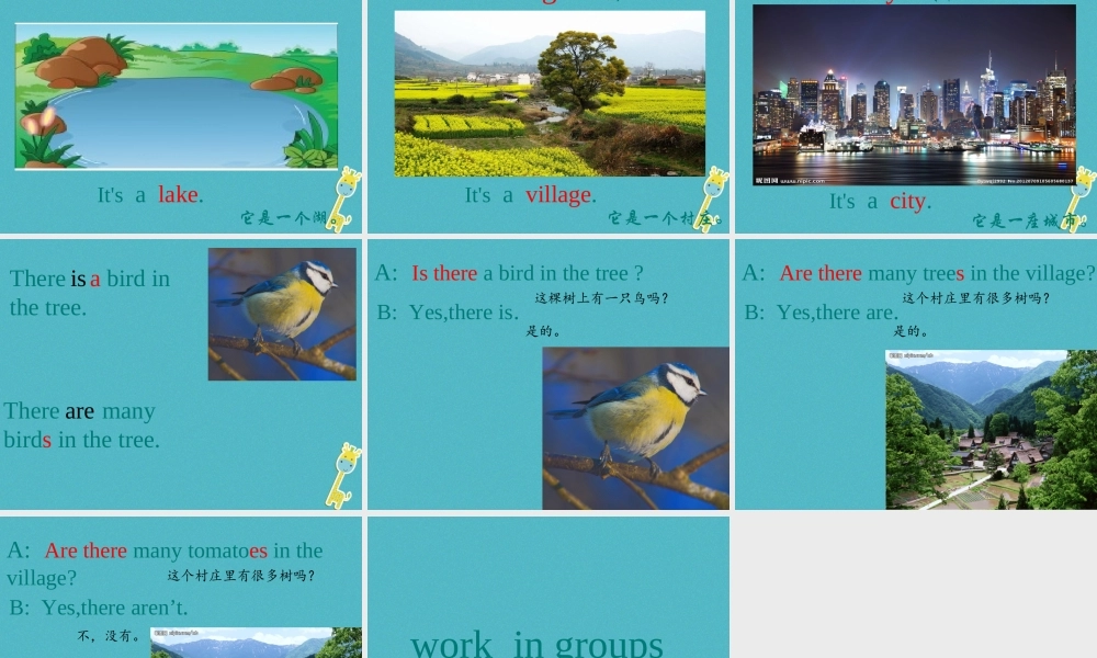 五年级英语下册 unit 4 he lives in a village课件2 陕旅版-陕旅版小学五年级下册英语课件