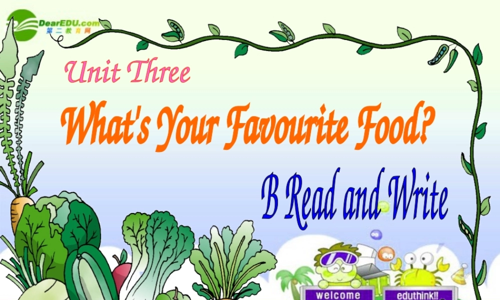 五年级英语上册 What’s your favourite food B Read and write 人教版(PEP)