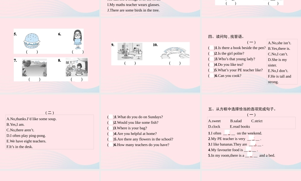五年级英语上册 专项复习 句子专项课件 人教PEP-人教PEP小学五年级上册英语课件