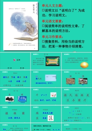 五年级语文上册 第五单元 16 太阳课件