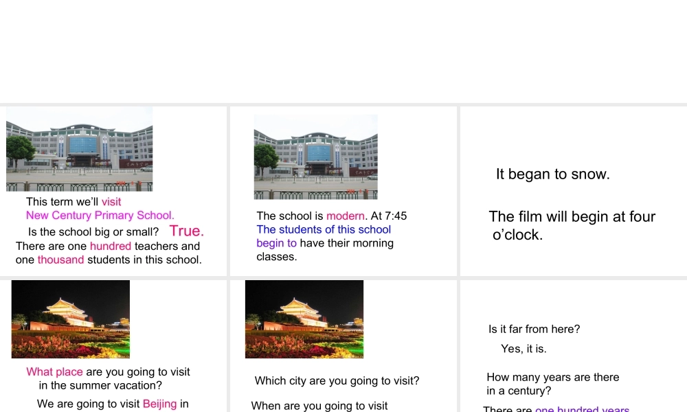 五年级英语下册 Unit 5 5 Grand Theatre chool in Shanghai(2)课件 新世纪版