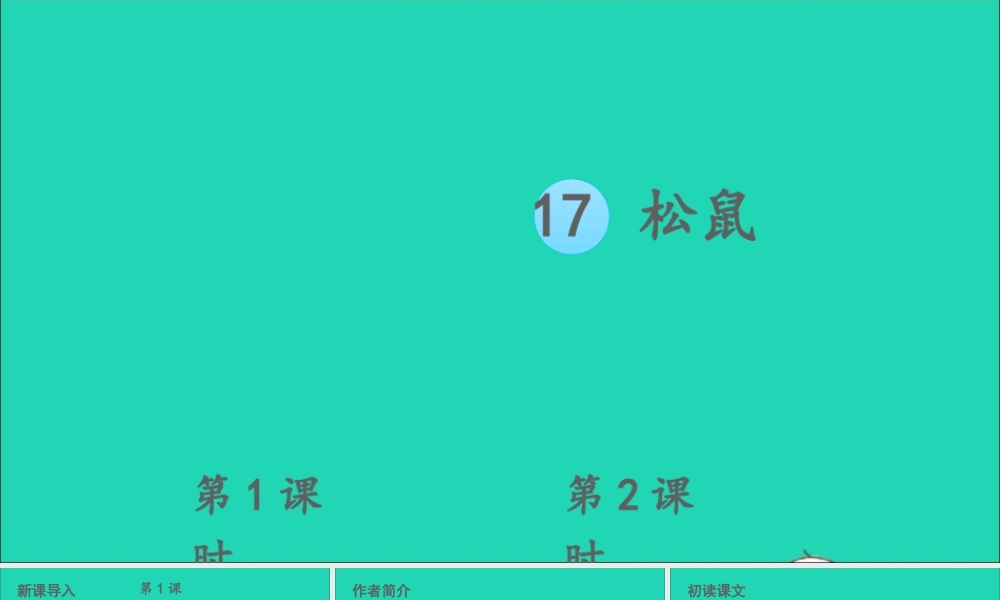 五年级语文上册 第五单元 17 松鼠课件