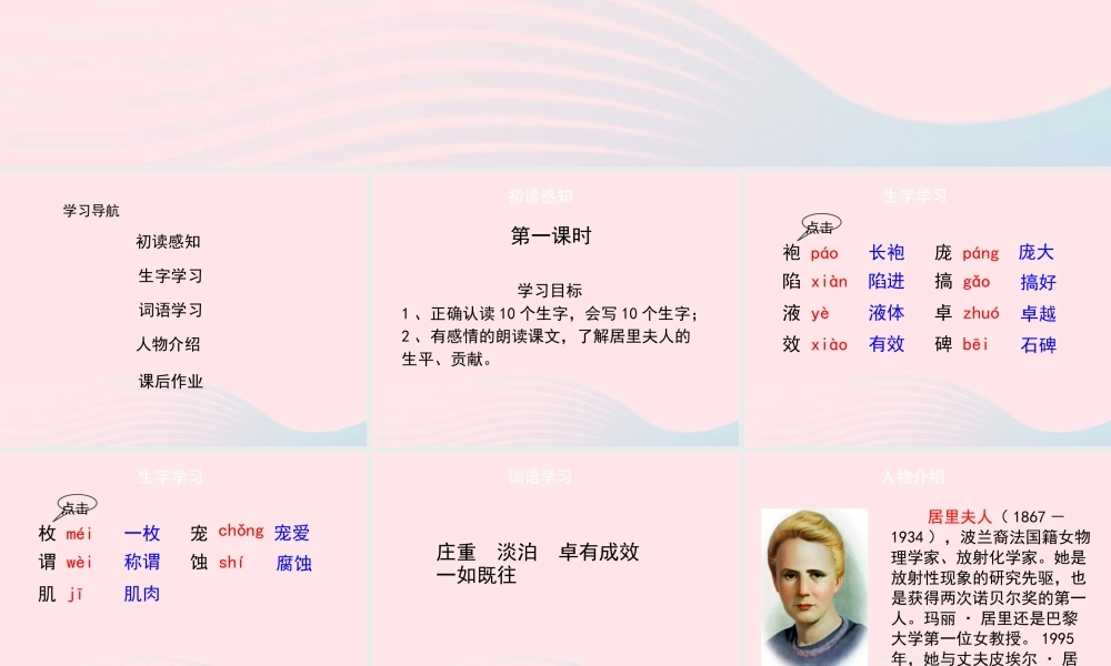 五年级语文上册 第五单元 21《跨越百年的美丽》（第一课时）优秀课件 冀教版-冀教版小学五年级上册语文课件