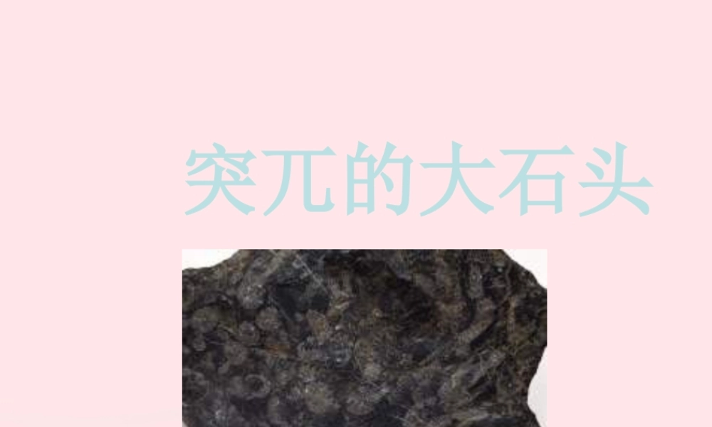 五年级语文上册 第五单元 24《突兀的大石头》原创课件 冀教版-冀教版小学五年级上册语文课件