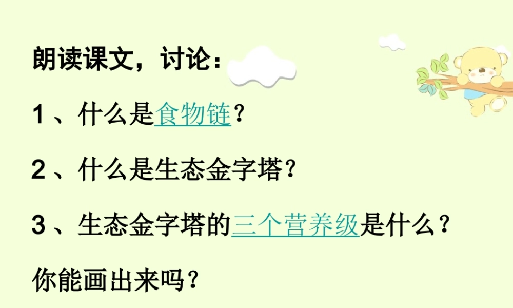 五年级语文上册 第五单元 生态金字塔课件1 湘教版-湘教版小学五年级上册语文课件